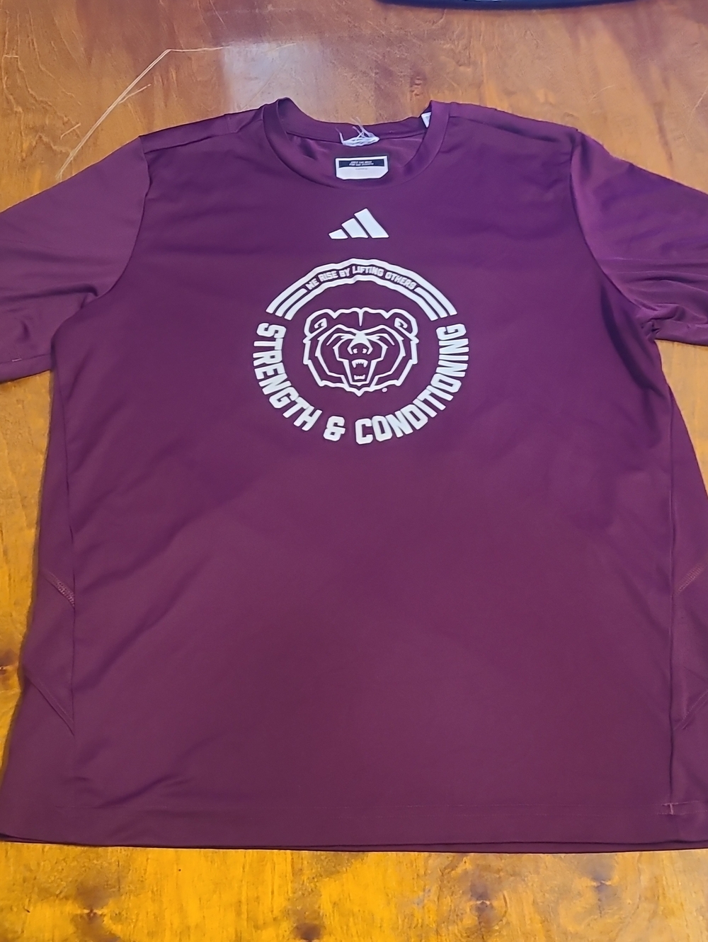 adidas Men's Maroon MSU Strength & Conditioning Graphic Tee